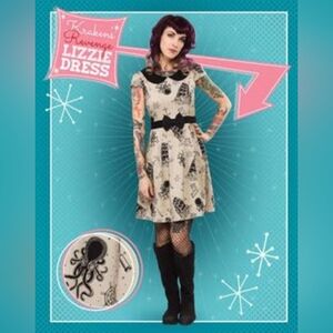 Sourpuss Kraken's Revenge Lizzie Dress, VGUC, Size L